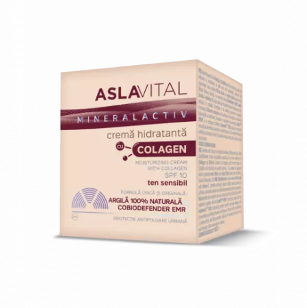 Aslavital Mineralactiv Moisturizing cream with collagen and spf 10
