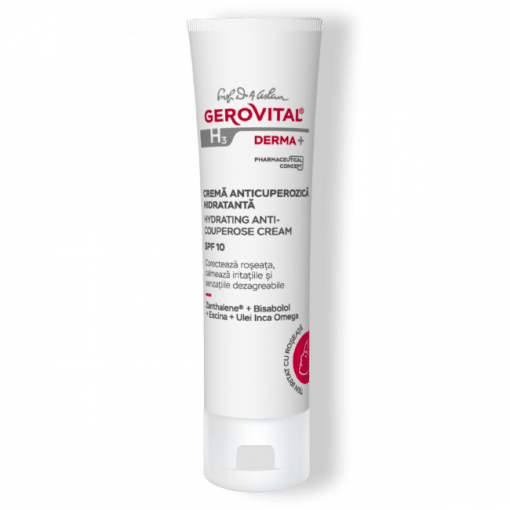 Gerovital H3 Derma+ Hydrating Anti-Couperose Cream SPF 10 - 50 ml.recipient