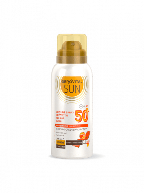 Gerovital Sun-Sun Protection Spray Lotion SPF 50 for Children tub